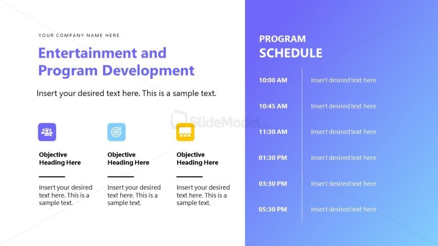 Program Schedule Timeline PPT Slide