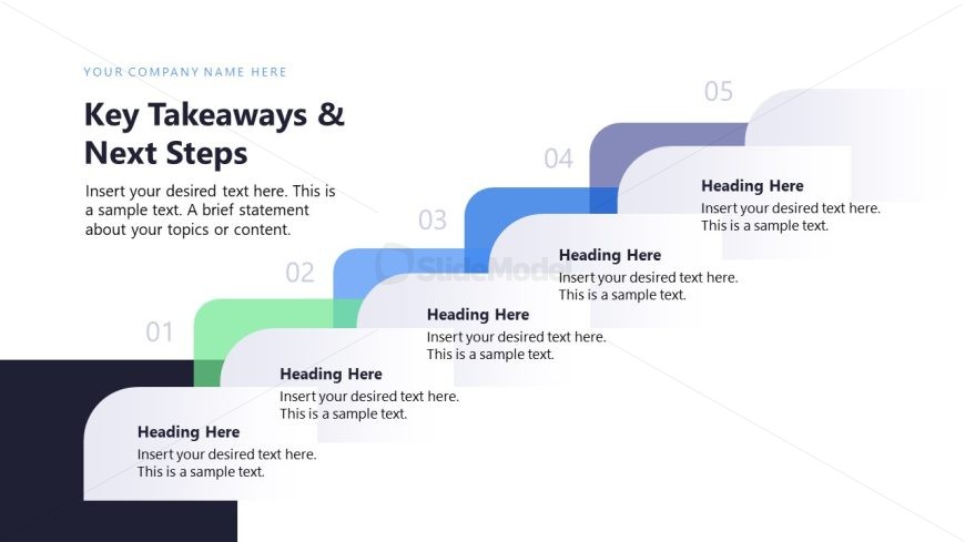 Investment Portfolio & Strategy Presentation with Stairs Diagram