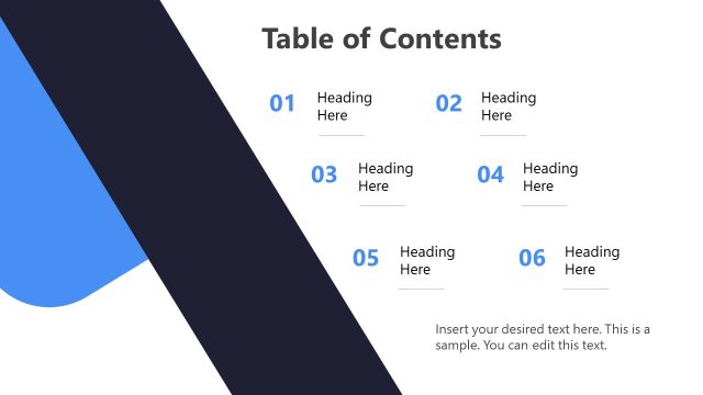 Table of Contents Slide for Investment Portfolio & Strategy Template
