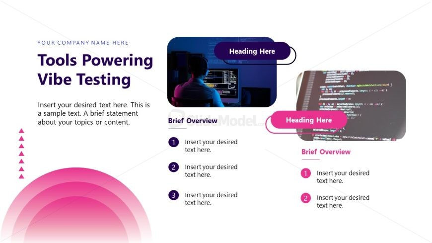 Vibe Testing PPT Slide Layout
