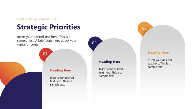 Mutiple Columns for Strategic Priorities Presentation