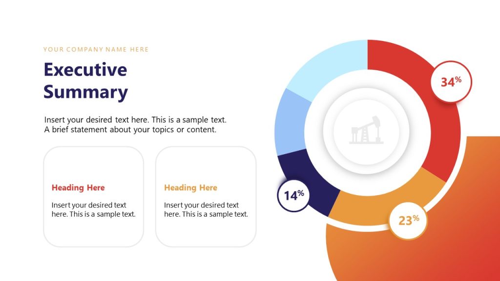 Executive Summary Slide with a Circular Diagram - SlideModel