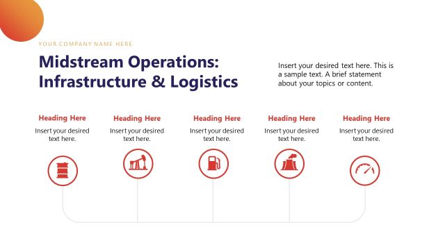 Midstream Operations Process Diagram with Icons