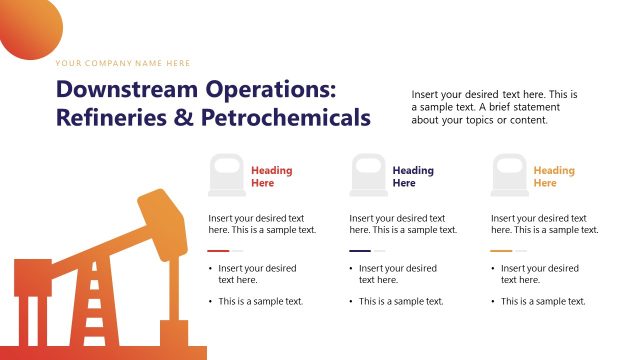 Downstream Operations Diagram Slide – Oil & Gas Template