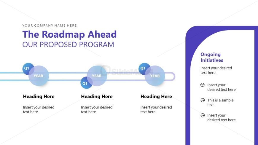 Creative Roadmap Timeline Diagram PPT Template