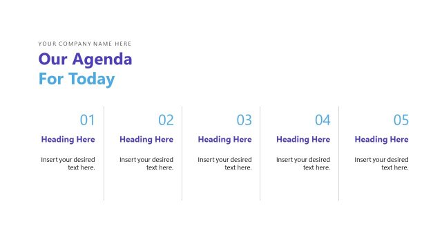 Today’s Agenda Presentation Slide – Data Governance & Compliance Template