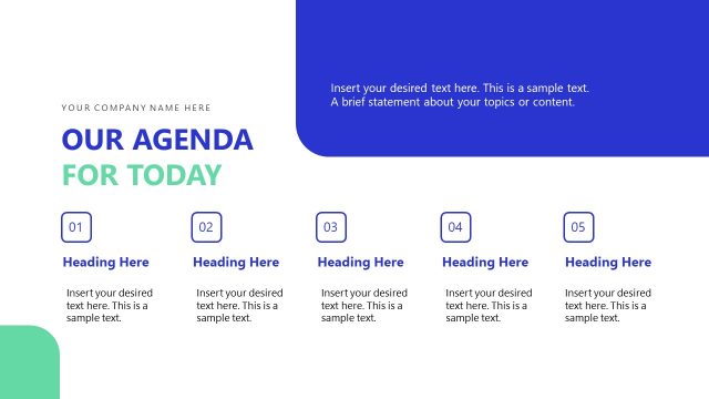 Agenda Slide – Business Workshop PPT Template