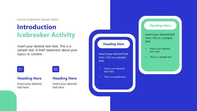 Icebreaker Activity Slide – Business Workshop PPT Slide Template