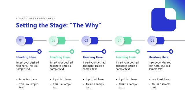 Five Stages Diagram – Business Workshop PPT Template