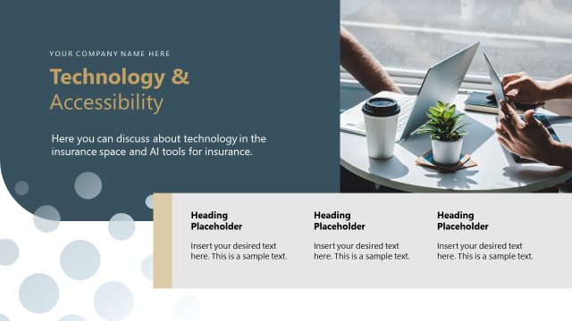 Technology & Accessibility Slide – Insurance Agency Template for PowerPoint