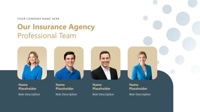 Team Presentation Slide – Insurance Agency Template