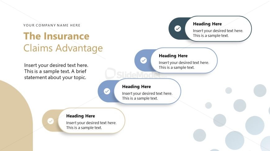 Four Buttons for Advantage Presentation - Insurance Agency Template