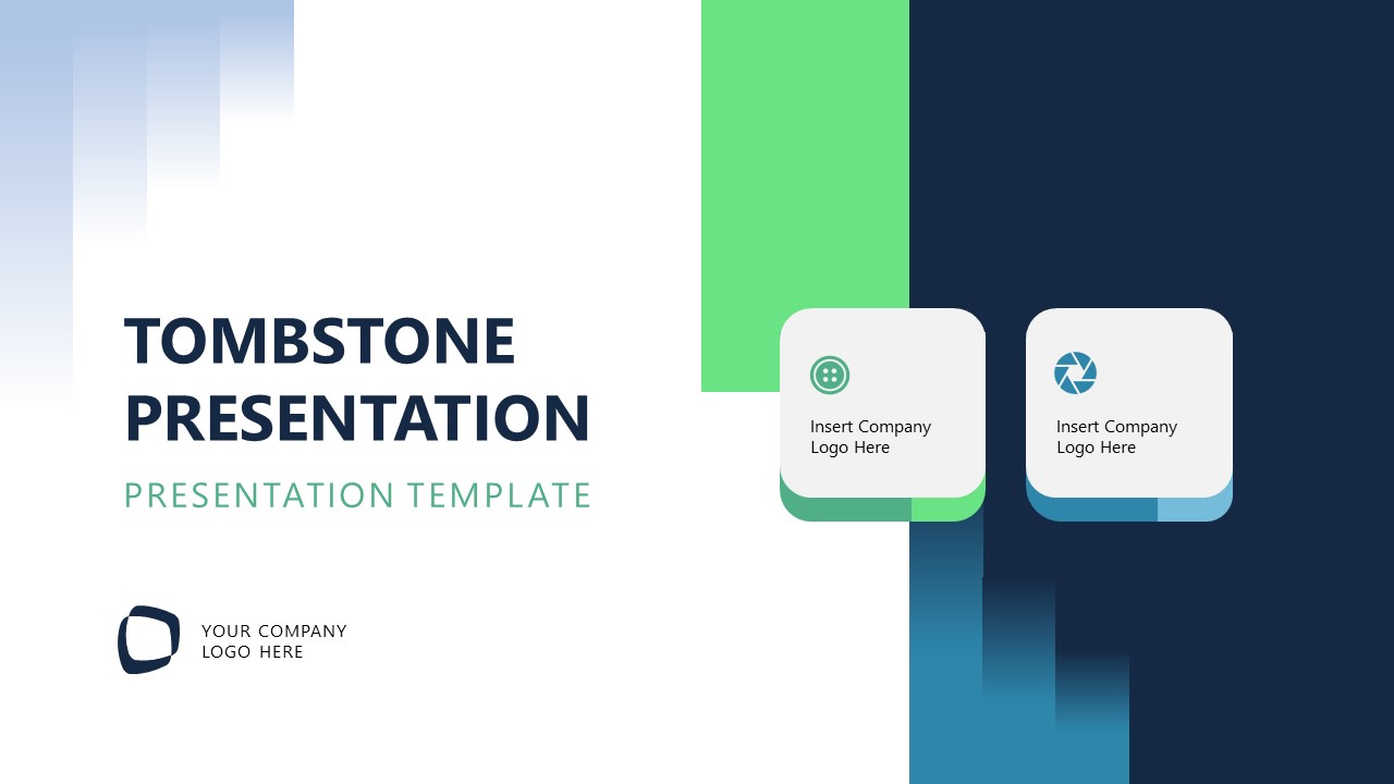 Editable Tombstone Presentation PPT Template
