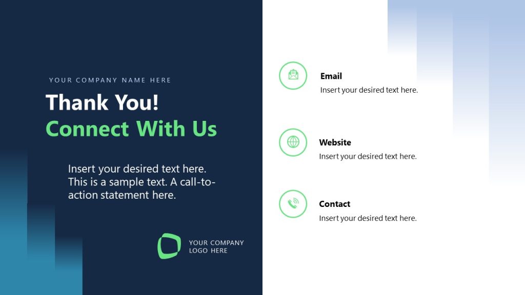 Thank You Slide With Contact Details Tombstone PPT Template SlideModel