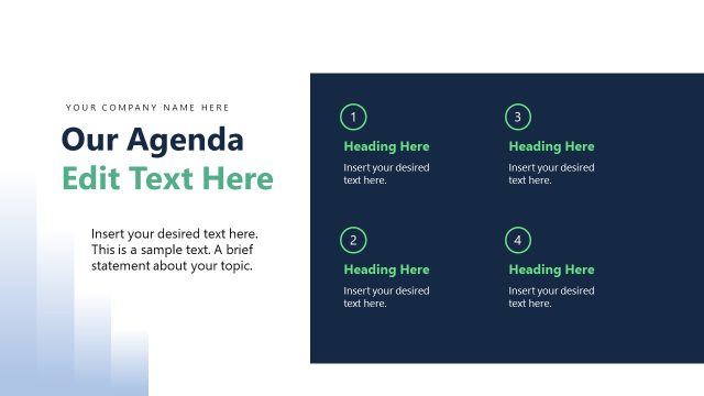 Our Agenda PPT Slide – Tombstone Presentation PowerPoint Slide