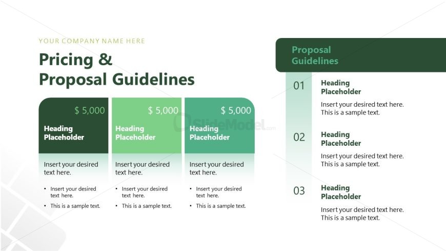 Multiple Pricing Tiers Visualization Slide