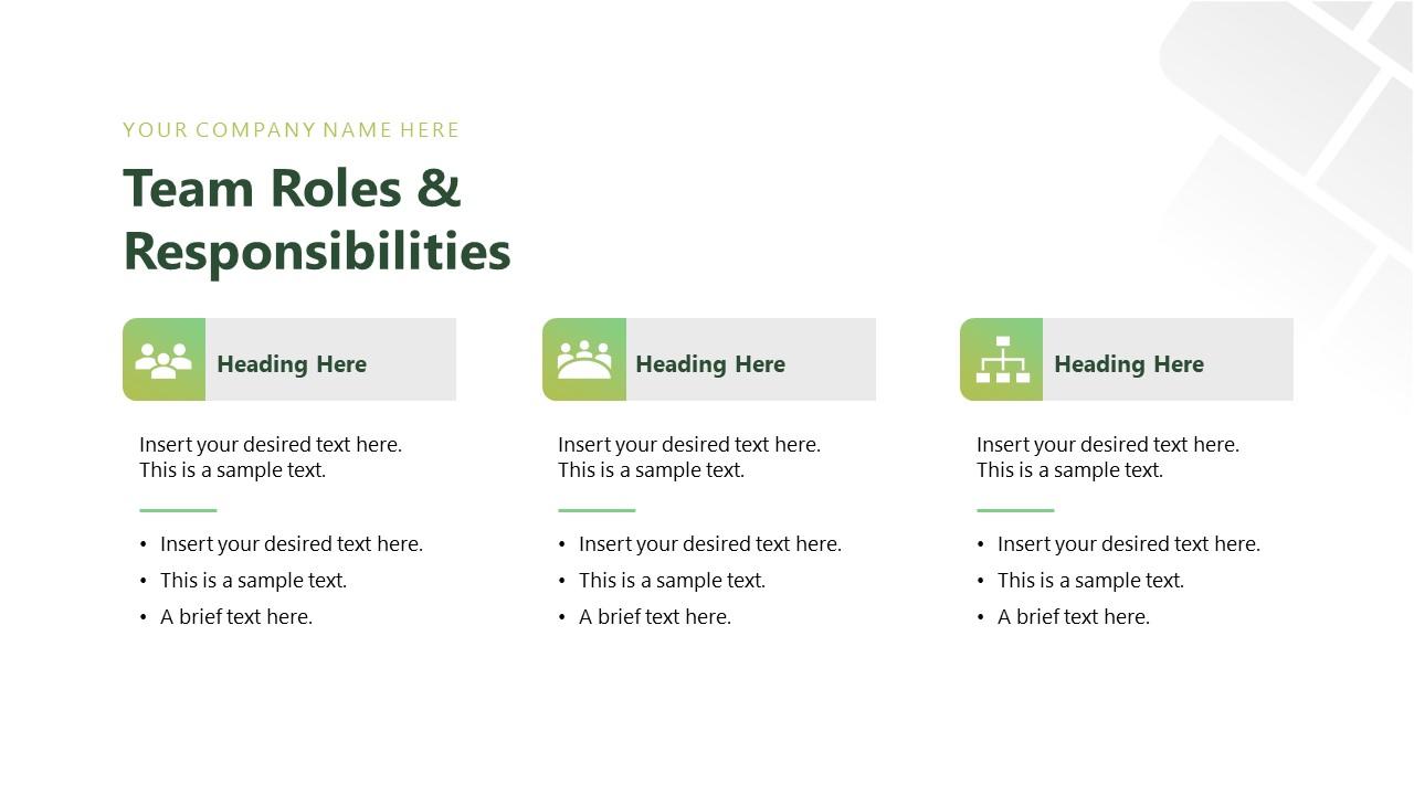 Roles And Responsibilities Slide Layout