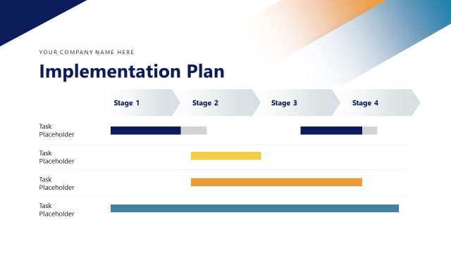 Editable Implementation Plan Slide for Industrial Engineering Template