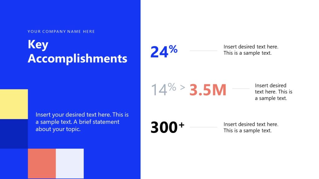 Key Accomplishments Slide with Stats Presentation - SlideModel