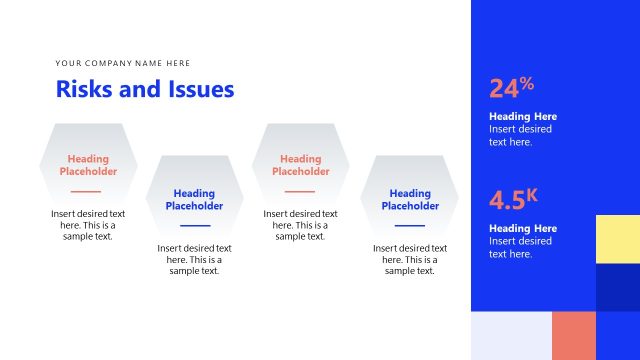 Risks & Issues Presentation with Hexagons