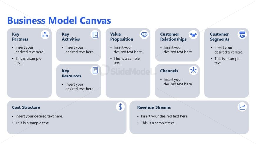 Business Model Canvas - Canva PPT Slide