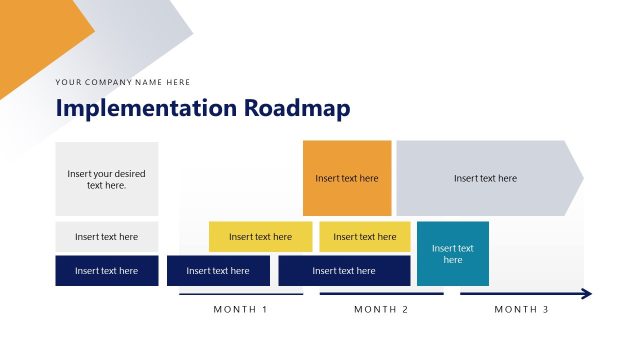 Implementation Roadmap Diagram Slide – Lean Construction Presentation Template