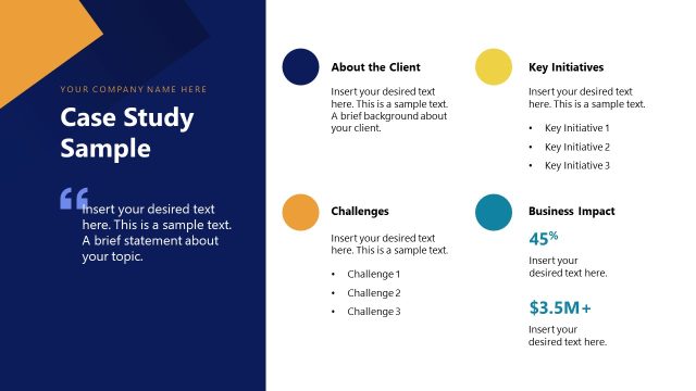 Case Study Sample Visualization – Lean Construction PPT Template