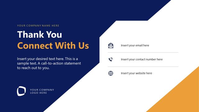 Thank You Slide with Contact Details – Lean Construction PPT Design