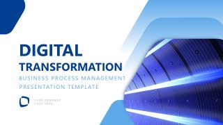Digital Transformation Business Process Management Cover Slide 