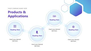 Zig-Zag Circle Shapes Diagram for Products & Applications Diagram