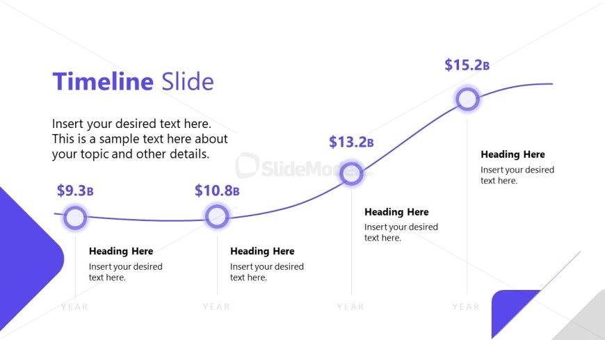 Horizontal Timeline Diagram Slide - Company Profile Template