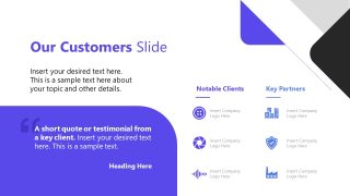 Our Customers Slide - Company Profile Template