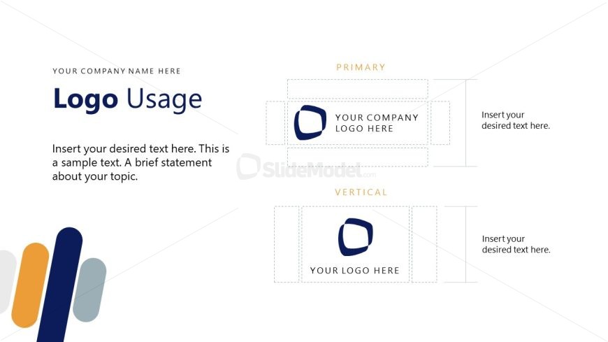 Logo Usuage PPT Template Slide