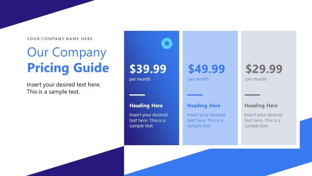 Pricing Guide PPT Slide – Business Profile Template for Presentation