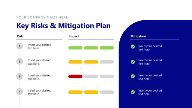 4 Key Risks Slide Key Risks & Mitigation Presentation Slide with Three Columns - SlideModel