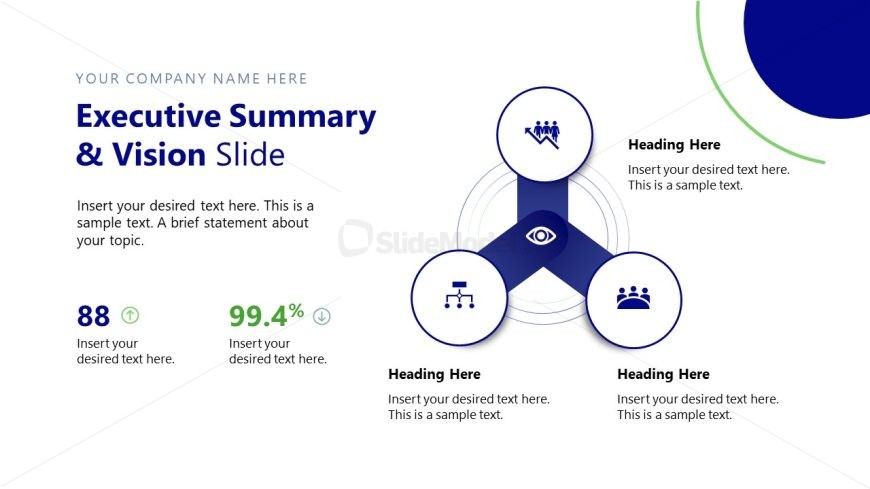 Creative Executive Summary Slide for Strategy Presentation