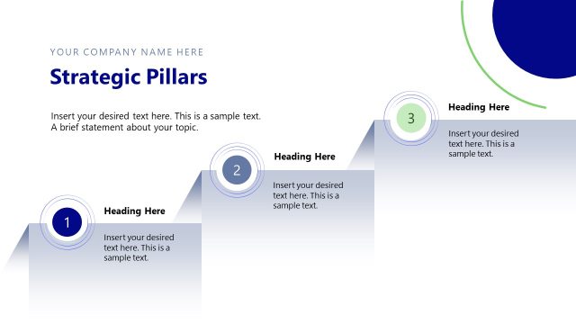 Strategic Pillars Diagram Slide – Strategic Overview Template