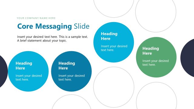 Core Messaging Slide with Circular Shapes