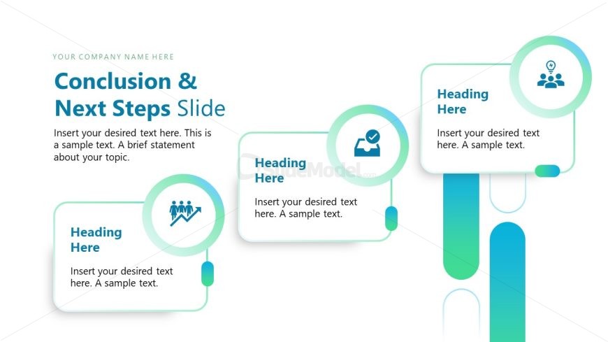 Three Segments Modern Slide for Conclusion