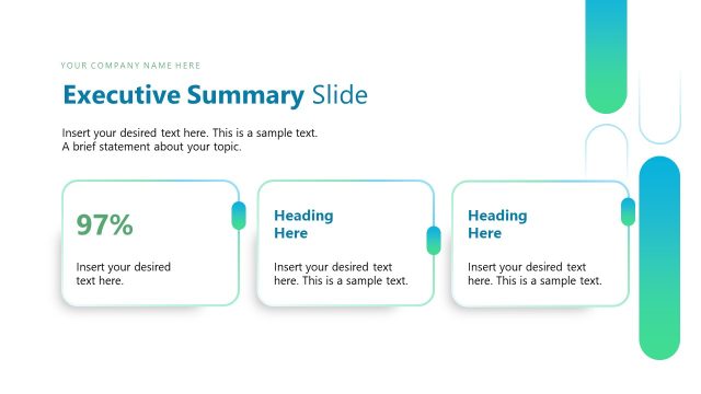 Executive Summary Slide for Market Positioning PPT Template