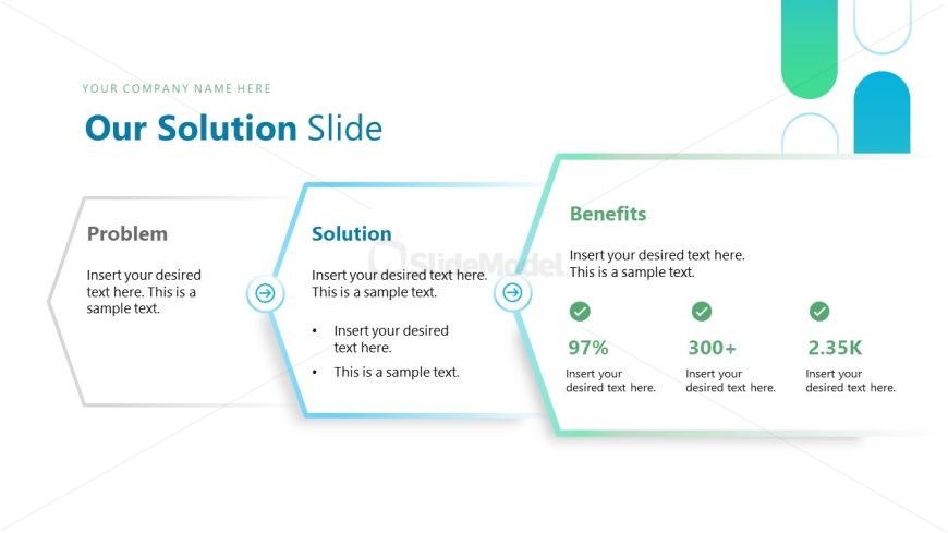 Solution Presentation Slide with Creative Diagram