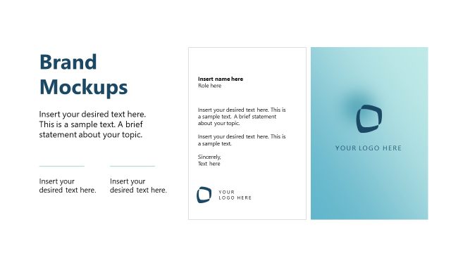 Editable Brand Mockups Slide – Brand Identity PPT Template Slide