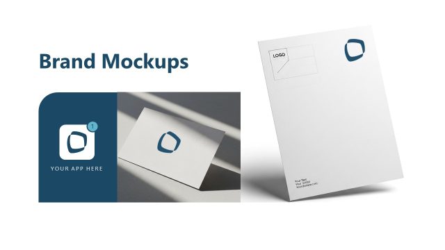 Brand Mockups – Brand Identity PowerPoint Slide