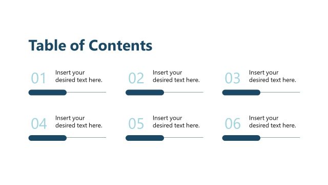 Slide for Table of Contents – Brand Identity Presentation Template