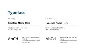 Brand Identity Template Slide for Typeface Discussion 