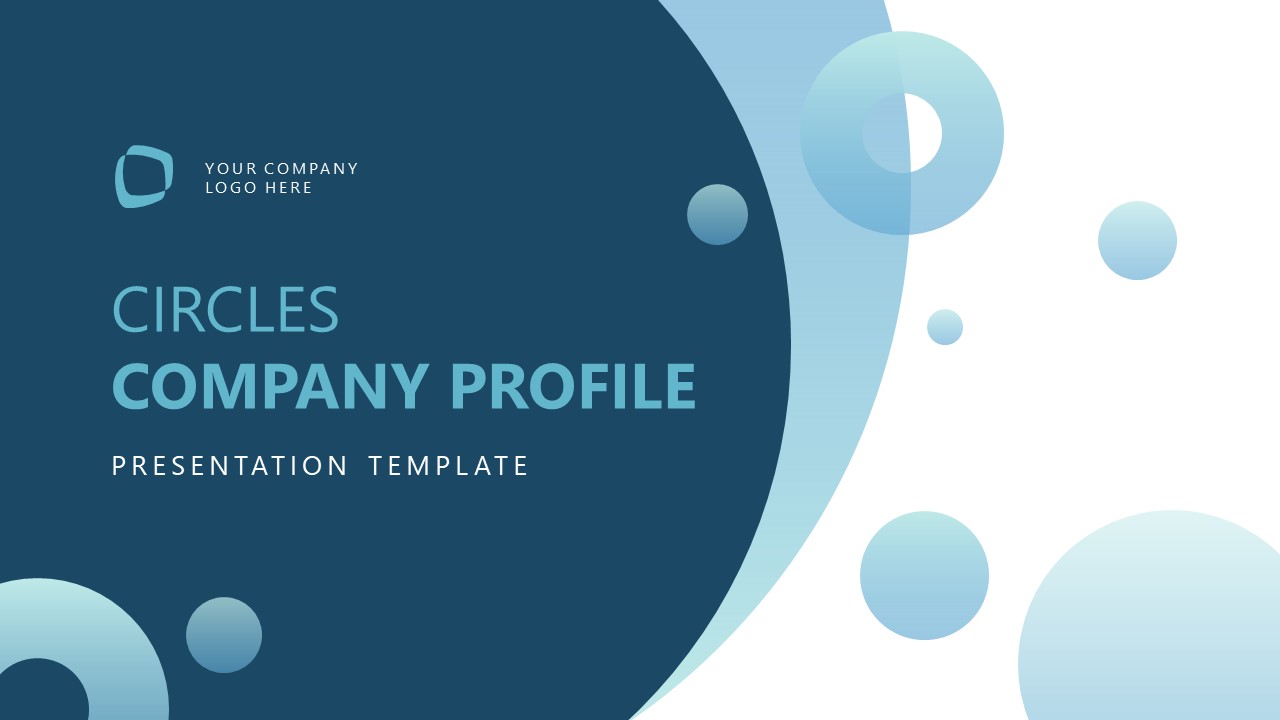 Editable Circles Company Profile PPT Template