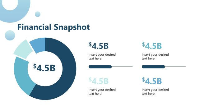 Financial Snapshot Slide with Donut Chart
