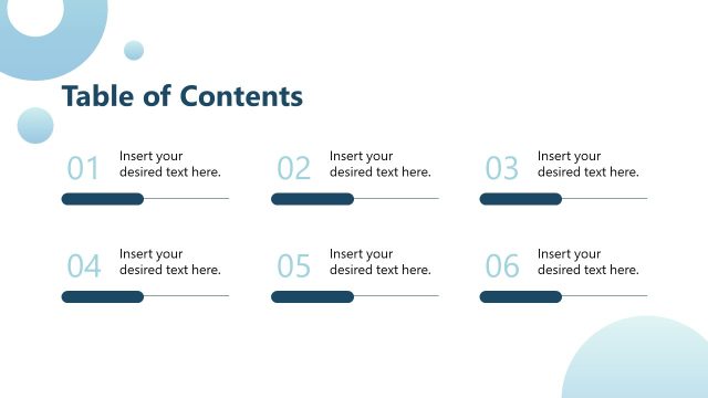 Editable Table of Contents Slide – Company Profile Presentation Layout
