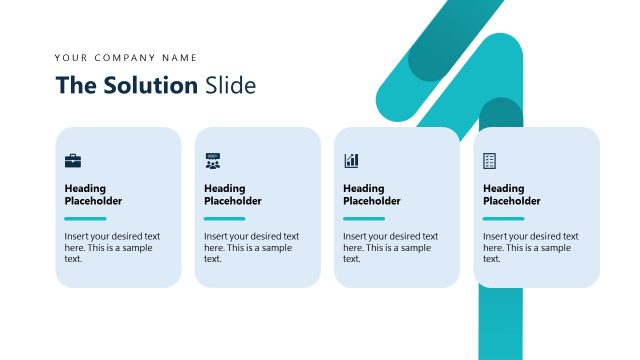 Business Solution Infographics Slide with Four Segments