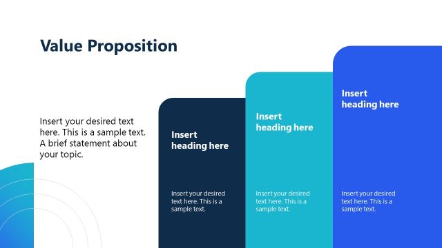 Three Columns Diagram Slide for Value Proposition